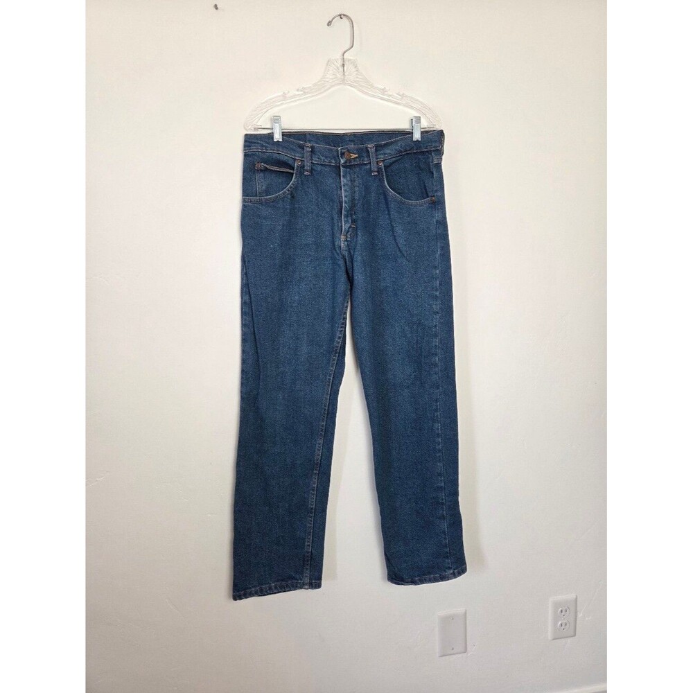 Wrangler Blue Jeans Straight Leg 32x30 (33x29) Men's Classic Dad Western Wear